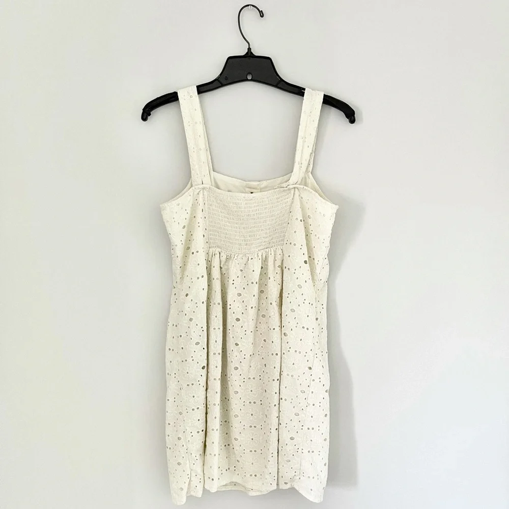 American Eagle Floral Button Front Lace Mini Dress